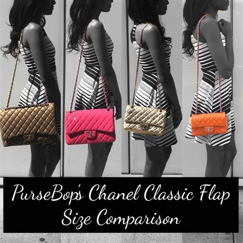 chanel bag classic medium|Chanel classic flap size comparison.